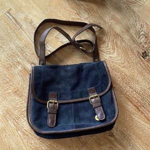 Boden navy suede purse